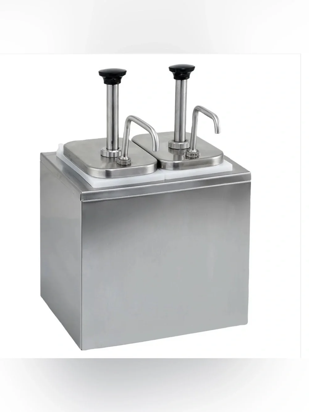 Brand New Commercial Stainless Steel Twin Condiment Pump Dispenser Station 🍅✨